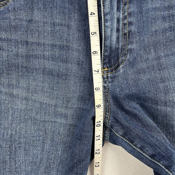 KUT From The Kloth High Rise Ankle Straight Leg Jeans Petite Women Sz 10P Cuffed - Picture 10 of 12